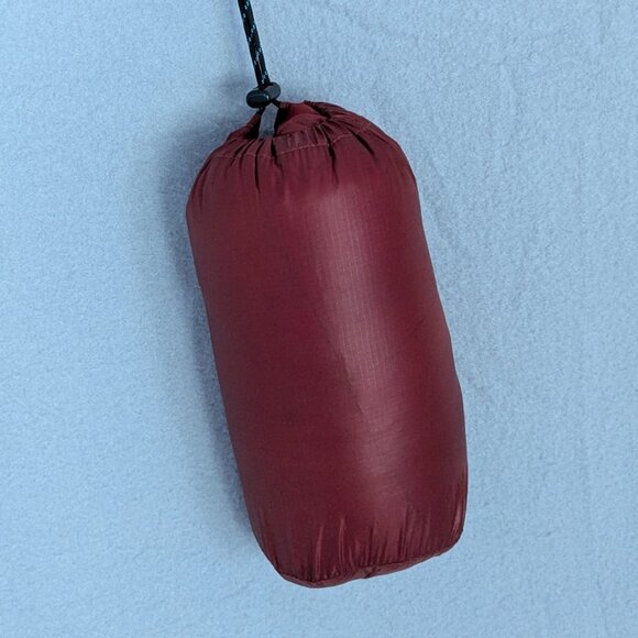 Montbell Men’s Packable Down Jacket Red Medium 90% Goose Down Lightweight Puffer - Picture 4 of 5